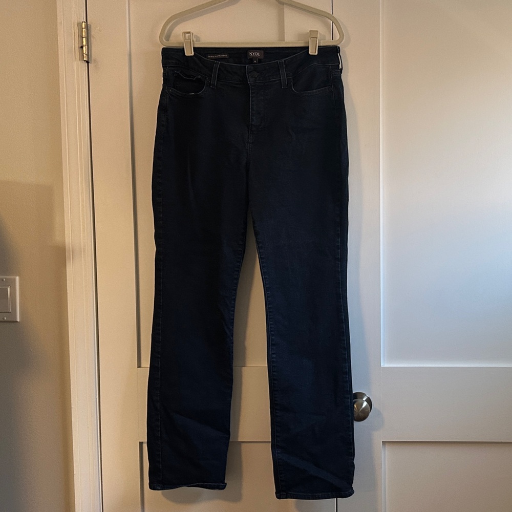 NYDJ Women's Dark Blue Straight Leg Jeans